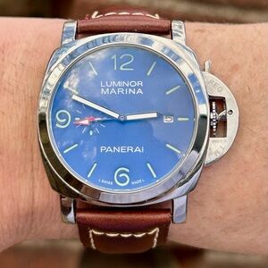 Panerai Luminor Marina Blue Men's Watch - PAM01313 44MM - Replica